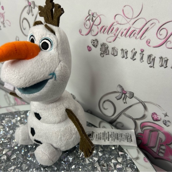 Disney Olaf frozen plush snowman ⛄️ stuffed animal plushie white shimmer cute - Picture 3 of 8